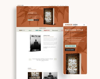 Feminine WordPress Theme, Author WordPress Theme, Author Website Template, Writer Website Template, Writer WordPress Theme, Book Website