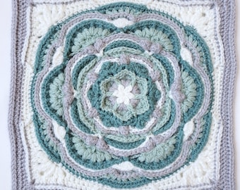 Kelsi Square Crochet Pattern - Flower Granny Square - with BONUS Madison Join & Border Crochet Pattern