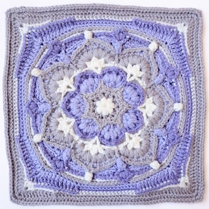 Kristi Square Crochet Pattern - Floral Granny Square - with Bonus Madison Join & Border Crochet Pattern