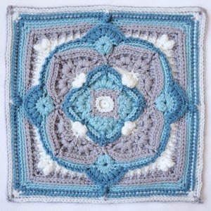 Katelyn Square Crochet Pattern - Flower Granny Square - with BONUS Madison Join & Border Crochet Pattern