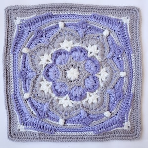 Kristi Square Crochet Pattern - Flower Granny Square - with BONUS Madison Join & Border Crochet Pattern