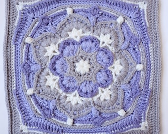 Kristi Square Crochet Pattern - Flower Granny Square - with BONUS Madison Join & Border Crochet Pattern