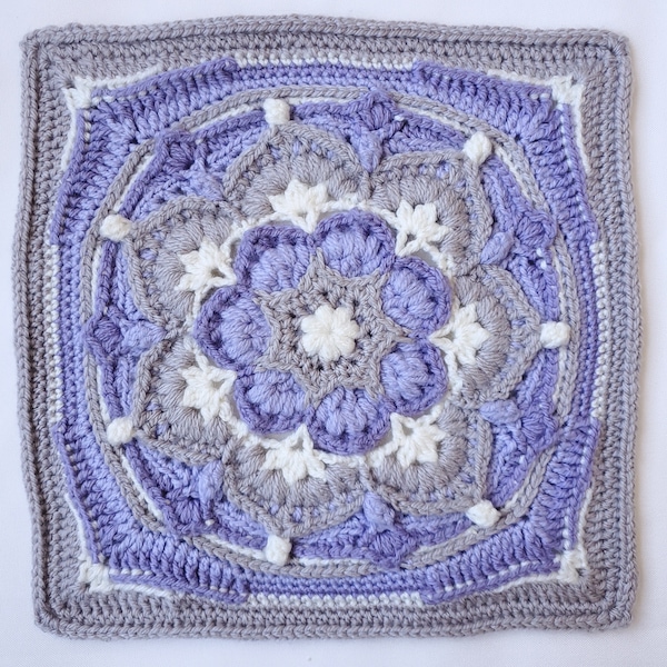 Kristi Square Crochet Pattern - Flower Granny Square - with BONUS Madison Join & Border Crochet Pattern