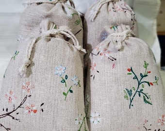 4 Cedar +/- Lavender Drawer Sachets, Non-toxic Moth-repellent bags, refillable sachets, gift for her,  hostess gift,  housewarming gift