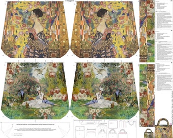 DIY Panel - Tasche - Klimt - Canvas, Baumwolle
