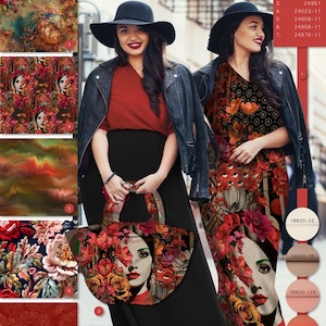 Fabric panel | DIY bag | “Hide & Seek” - Canvas, cotton