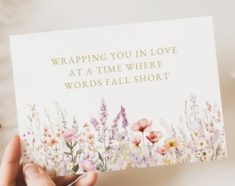 Thoughtful Sympathy Card & Envelope: Digital Download for Condolences, Grief, Bereavement, Miscarriage and Loss