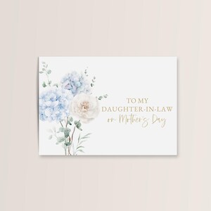 Tarjeta y sobre imprimibles para el Día de la Madre: saludo floral DIY para nuera, 5x7, descarga digital imagen 7