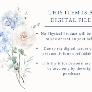 Tarjeta y sobre imprimibles para el Día de la Madre: saludo floral DIY para nuera, 5x7, descarga digital imagen 5