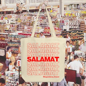 Salamat Tote Bag | Thank You | Filipino Tote Bag | Pinoy Tote Bag | Canvas Tote | Thank You Bag