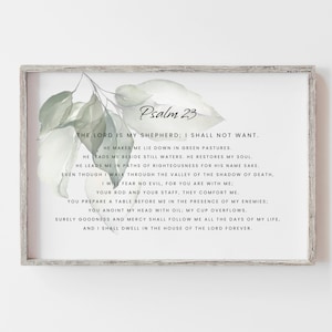 Psalm 23 The Lord Is My Shepherd, Printable, Bible Verse Wall Art, Digital Prints, Christian Art, Wall Decor, Prints, Wall Art, Art Prints
