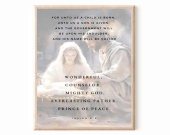 Isaiah 9:6 Bible Verse Printable Wall Art (Digital Download)