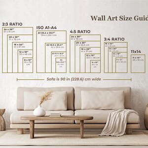 Wall art size perspective guide