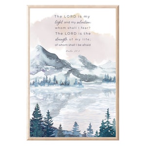 Psalm 27:1 The Lord Is My Light And My Salvation, Printable, Christian Wall Art, Bible Verse Wall Art, Christian Home Decor, Digital Prints