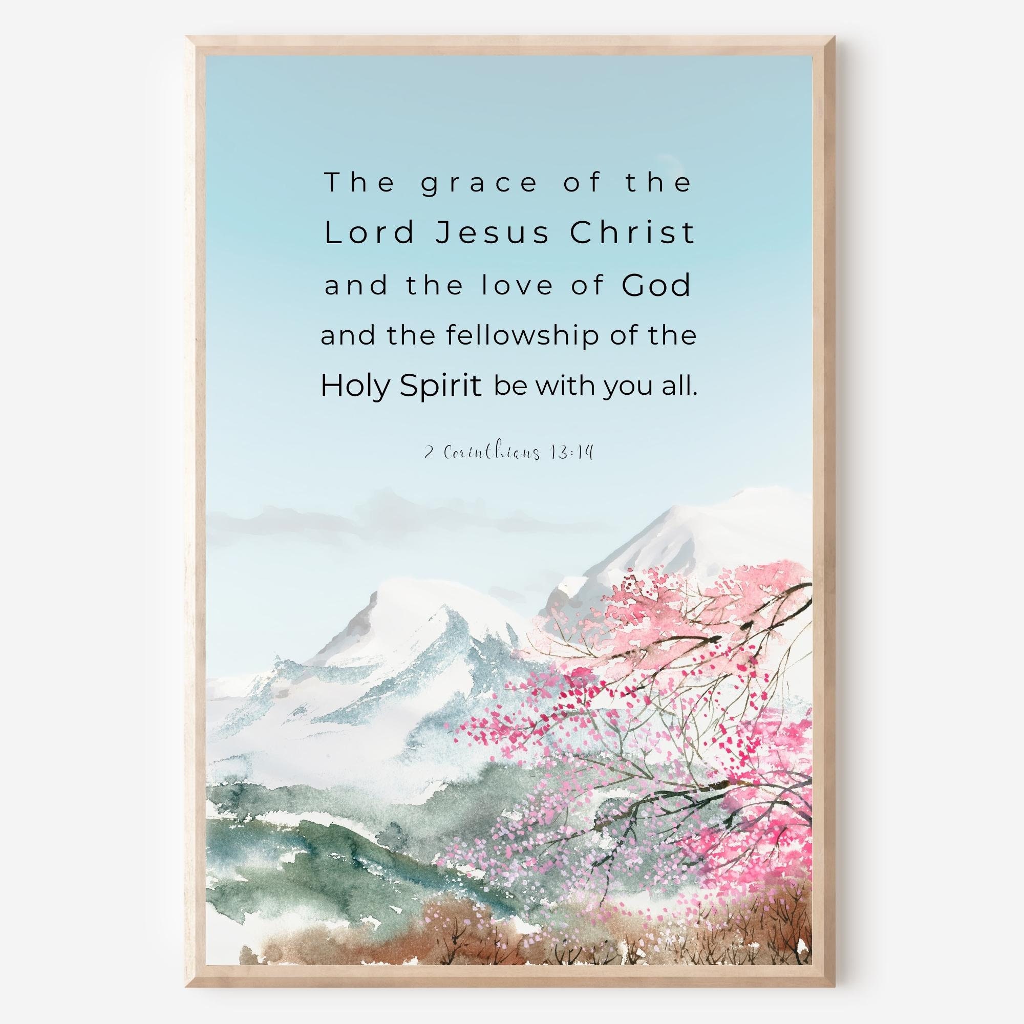 2 Corinthians 13:14, Christian Bible Verse Art (digital Download) - Etsy