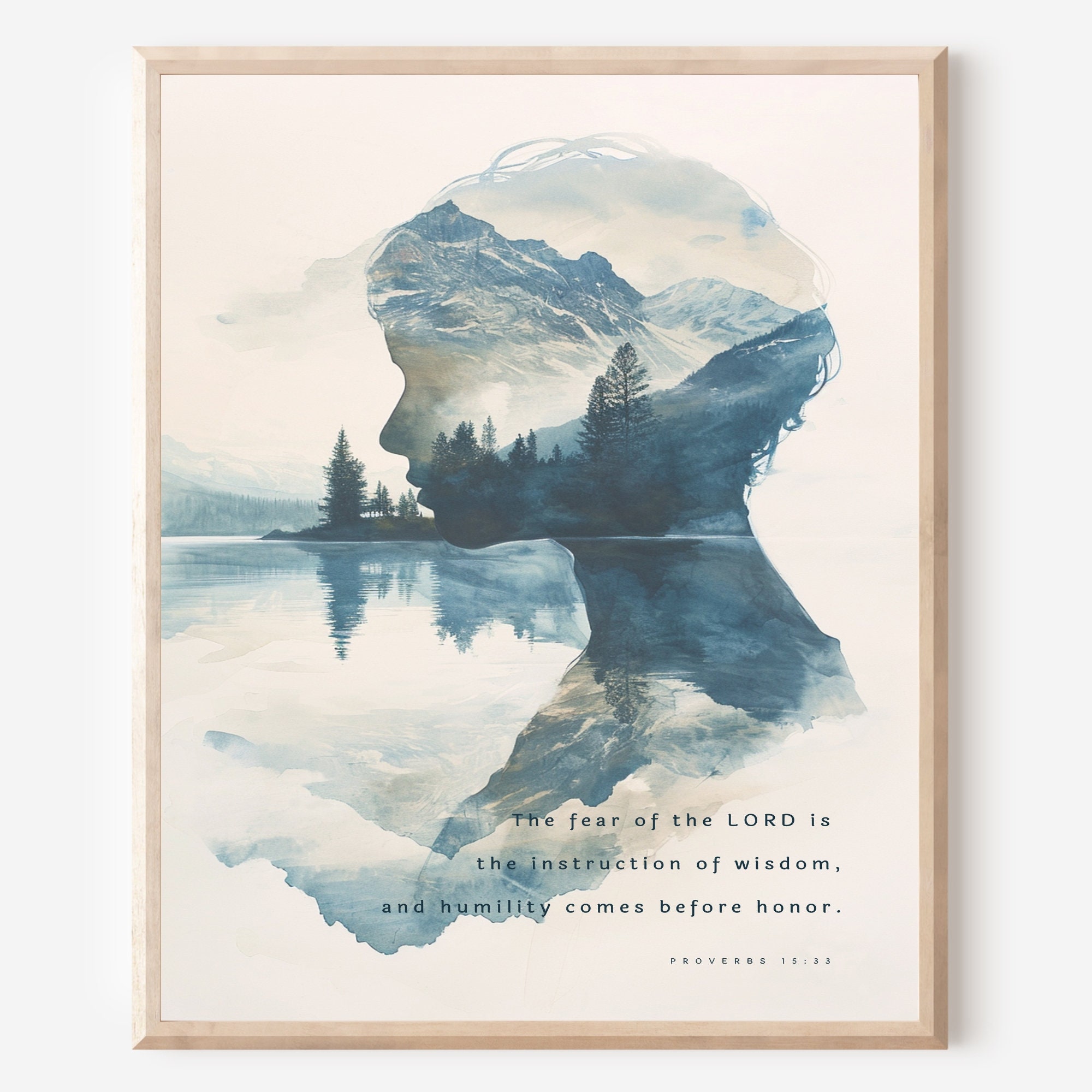 Proverbs 15:33 Humility Before Honor Christian Print, Home Decor ...