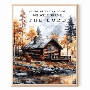 Joshua 24:15 But As For Me And My House, Printable, Wall Art, Christian Art, Digital Prints, Bible Verse Wall Art, Wall Decor, Art Prints