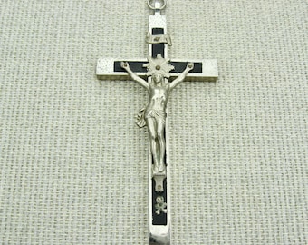 Crucifix with Crown of Thorns and Skull and Crossbones