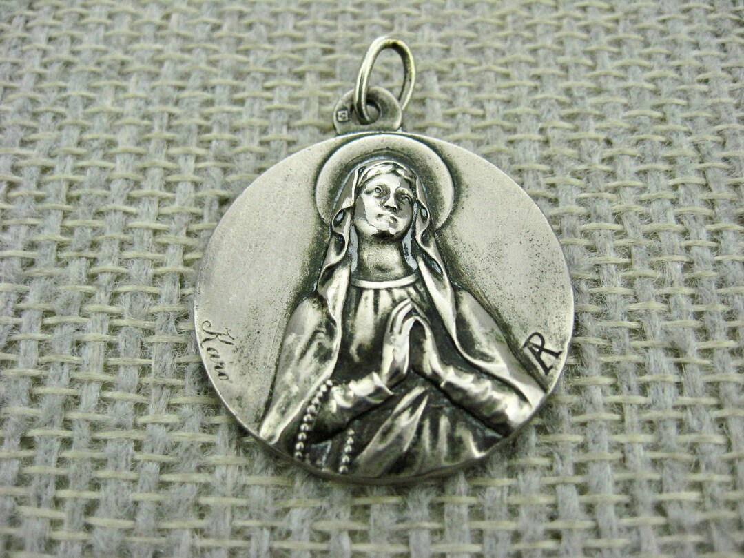 Our Lady of Lourdes Medal, Signed Karo and AP - Etsy
