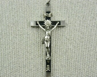 Crucifix with Memento Mori and Crown of Thorns