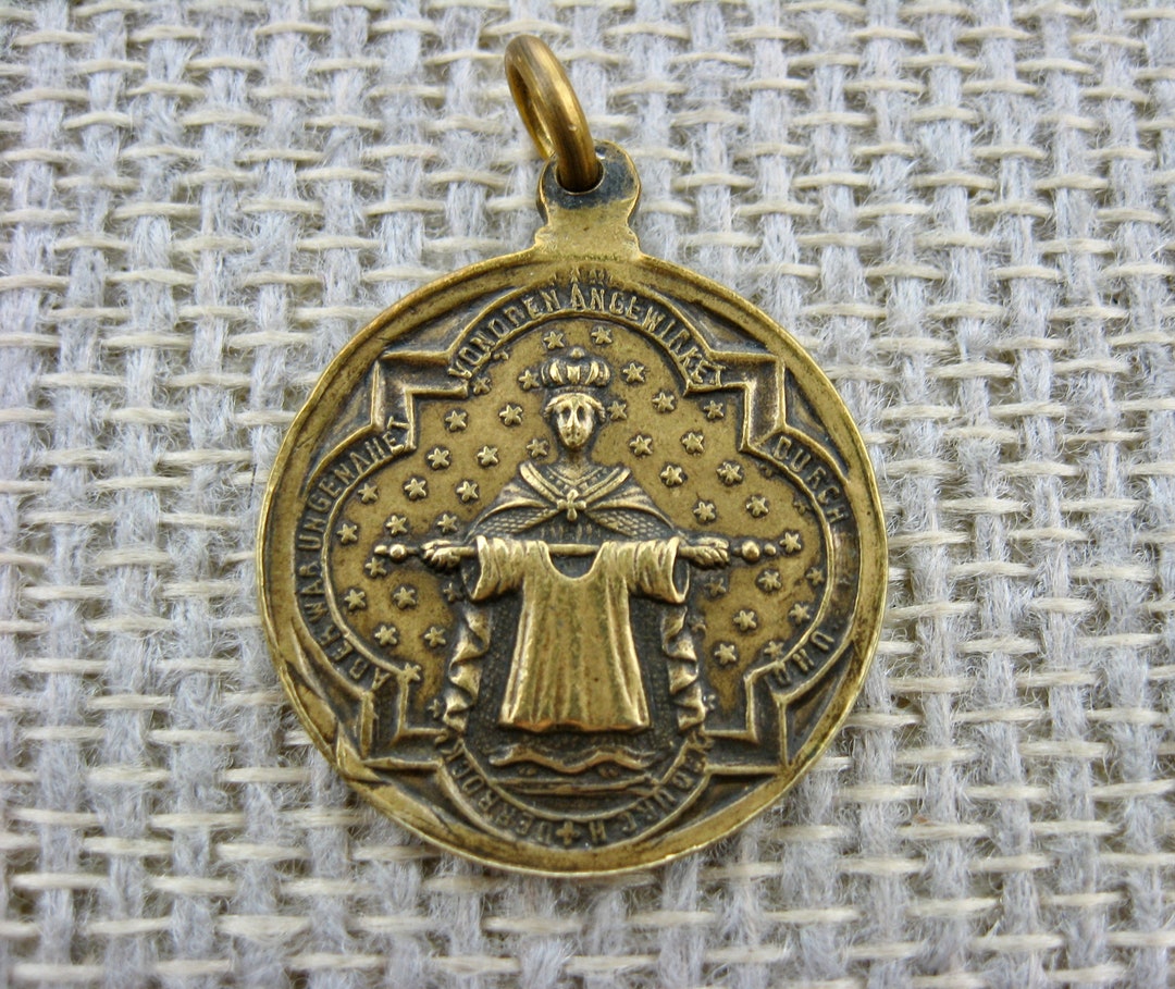 Antique Cathedral of Trier and Seamless Robe of Jesus Medal Etsy