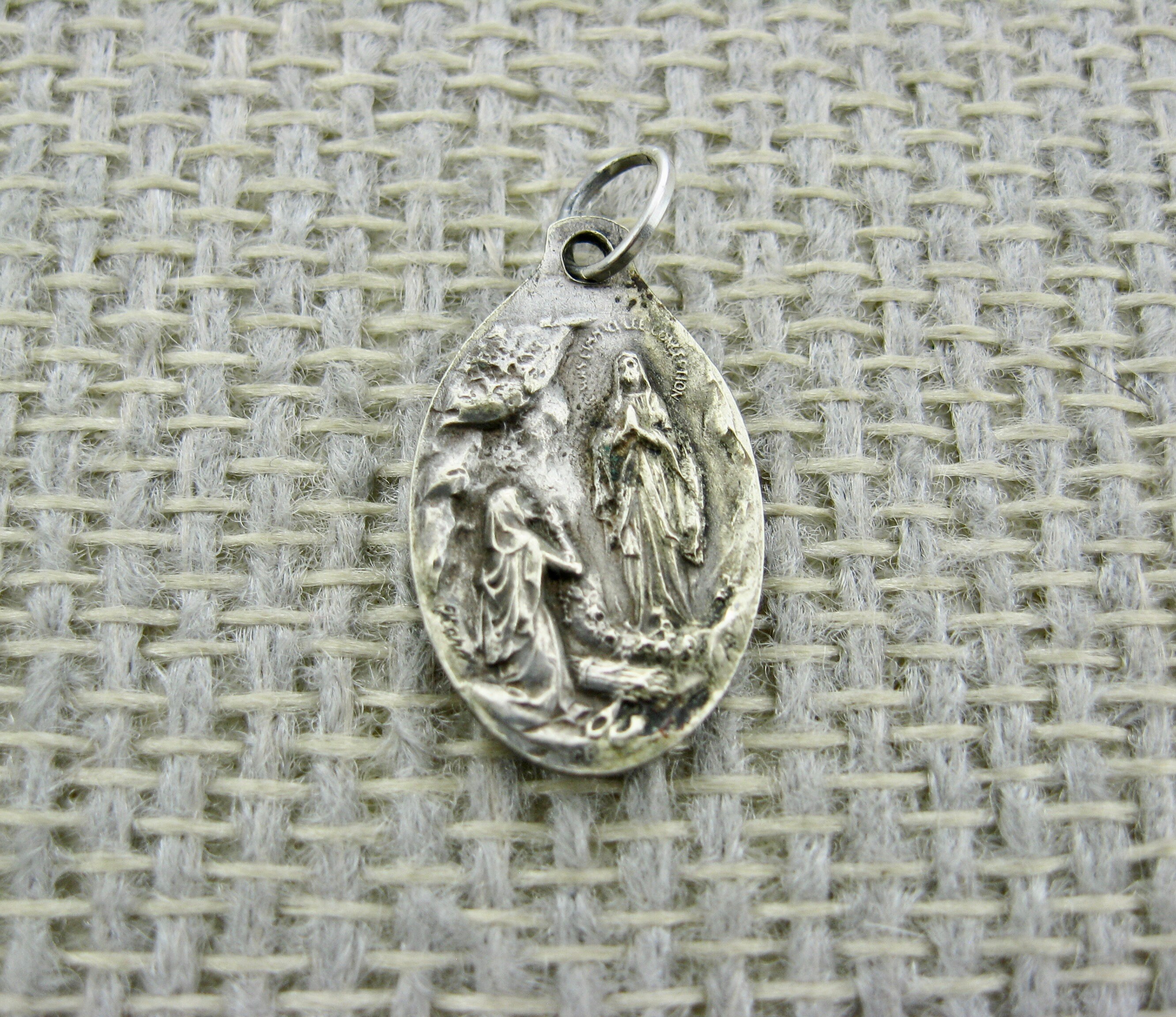Our Lady of Lourdes Medal, Marked AP and Karo - Etsy