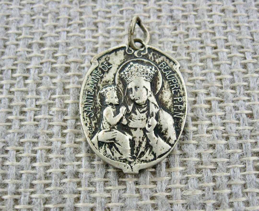 Saint Anne De Beaupre Medal Marked AP From France Etsy