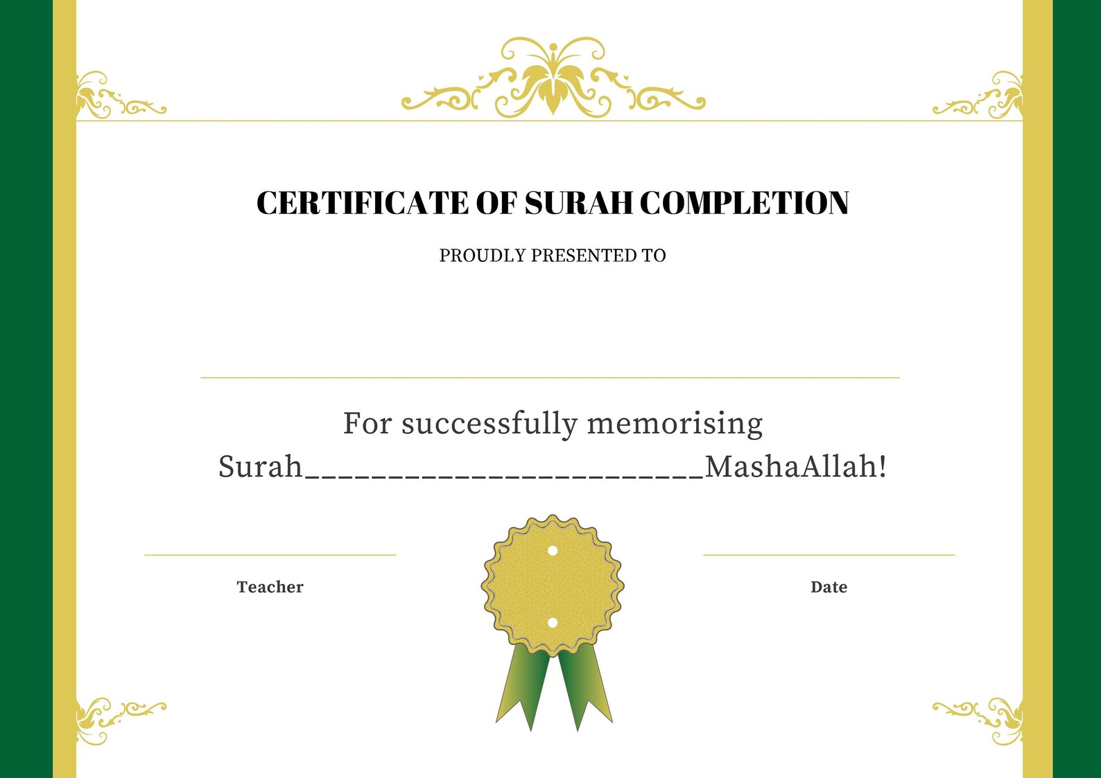 Quran Certificate Of Surah Completion Hifz Award Islamic Etsy quran-certificate-of-surah-completion-hifz-award-islamic-etsy