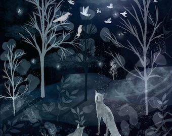 Night Watch / A6 Grußkarten / jeder Anlass / handgemacht / umweltfreundlich / FSC