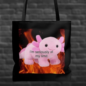 Axolotl Meme Tote Bag