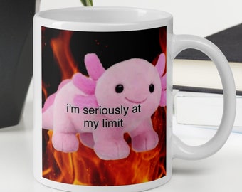Axolotl Meme White glossy mug
