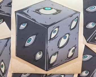 Gojo Prison Cube Decal w/ Holographic Eyes