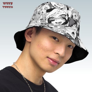Ahegao Pattern Reversible Bucket Hat