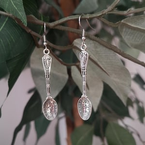 Spoon Earrings / Silver Spoon Jewelry / Chronic Illness Jewelry / Spoonie Earrings