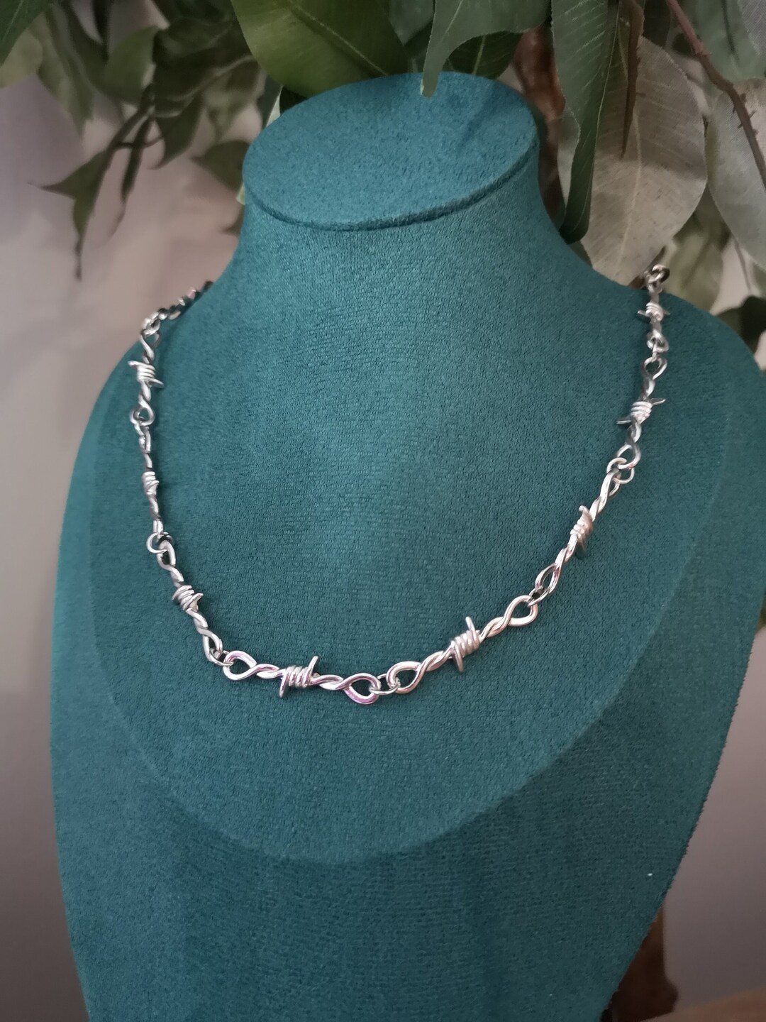 Barbed Wire Necklace / Adjustable Necklace / Punk Jewelry / Etsy