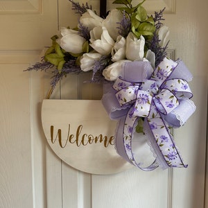 Spring Door Hanger  Front Door Hanger Tulip Hanger  Church Doors Office Classroom Door Inside Door Hanger Entryway Covered Porch