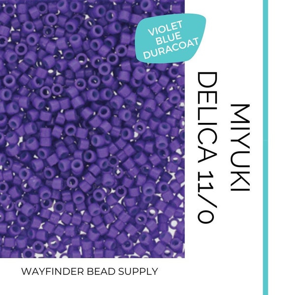 VIOLET BLUE DURACOAT Delica 11 | Opaque | Miyuki 11/0 | Miyuki Delica Beads | 11-0 Beads | Miyuki Seed Beads | DB2359