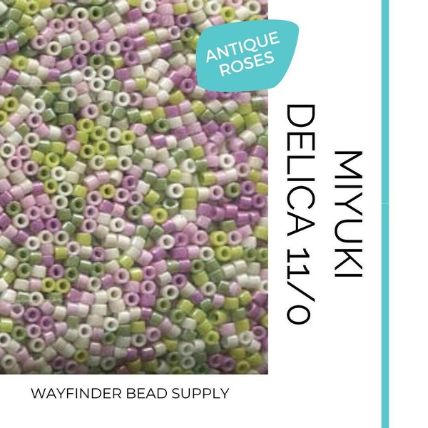 ANTIQUE ROSES Delica Mix | 11/0 Miyuki Delica | Miyuki Seed Beads | Delica Bead Mix | Trendy Beads