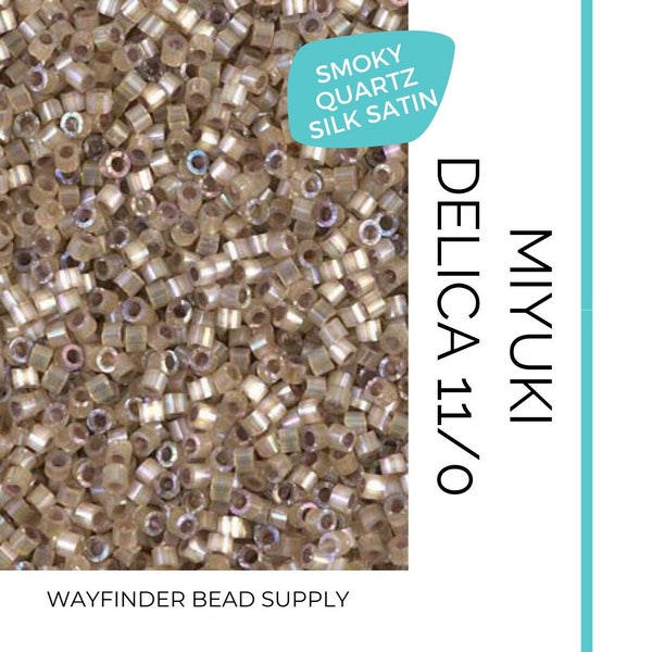 SMOKY QUARTZ SILK Satin Dyed Delica 11 | Miyuki 11/0 | Miyuki Delica Beads | 11-0 Beads | Miyuki Beads | DB680