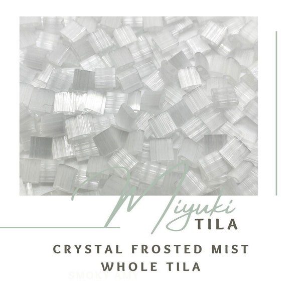 CRYSTAL FROSTED MIST Whole Tila | Miyuki Tila Beads | 37 | Whole Tila | Bracelet Beads | Seed Beads | Tile Beads | TL37