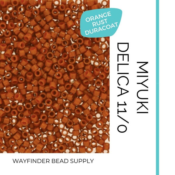 ORANGE RUST DURACOAT Delica 11 | Opaque | Miyuki 11/0 | Miyuki Delica Beads | 11-0 Beads | Miyuki Seed Beads | DB2352