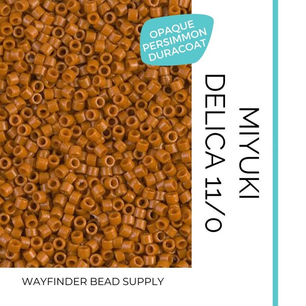 OPAQUE PERSIMMON DURACOAT Delica 11 | Opaque | Miyuki 11/0 | Miyuki Delica Beads | 11-0 Beads | Miyuki Seed Beads | DB2108