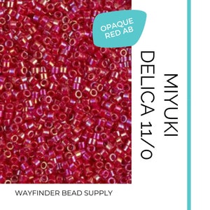OPAQUE RED AB Delica 11 | Miyuki 11/0 | Miyuki Delica Beads | 11-0 Beads | Miyuki Beads | DB162