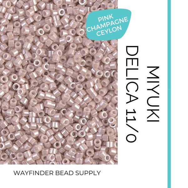 PINK CHAMPAGNE CEYLON Delica 11 | Opaque | Miyuki 11/0 | Miyuki Delica Beads | 11-0 Beads | Miyuki Seed Beads | DB1535