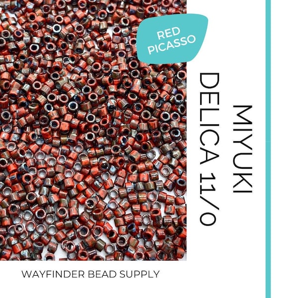 RED PICASSO Delica 11 | Miyuki 11/0 | Miyuki Delica Beads | 11-0 Beads | Miyuki Seed Beads | DB2263