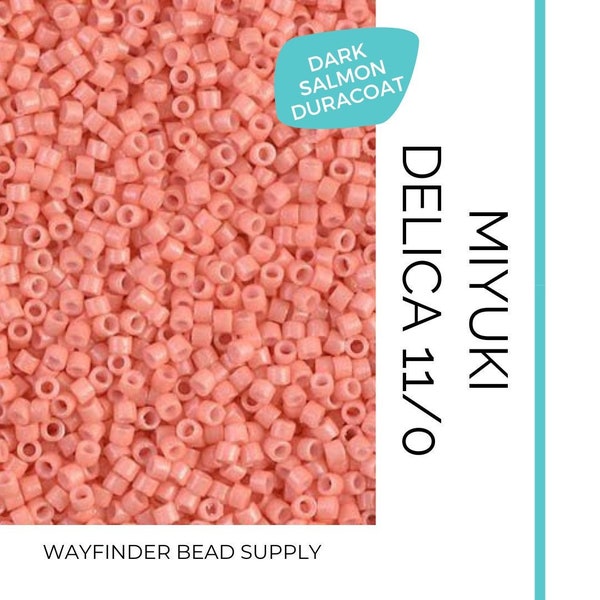DARK SALMON DURACOAT Delica 11 | Opaque | Miyuki 11/0 | Miyuki Delica Beads | 11-0 Beads | Miyuki Seed Beads | DB2112