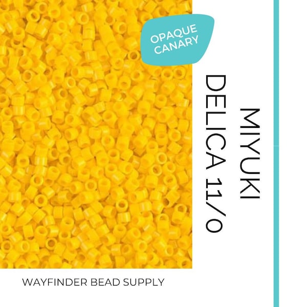 OPAQUE CANARY Delica 11 | Miyuki 11/0 | Miyuki Delica Beads | 11-0 Beads | Miyuki Seed Beads | DB1132