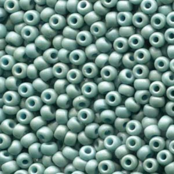 FROSTED PALE SEAFOAM Green 6/0 Miyuki Seed Beads | Rocaille Round | Glass Beads | 6/0 | Beads | RR6-2028