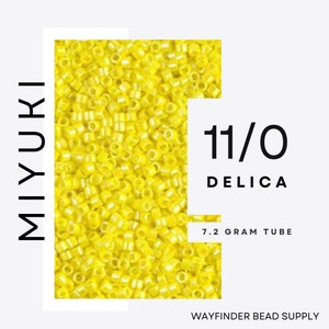 11-2032, Miyuki 22g Fancy Frosted Yellow Green 11-2032, Miyuki 22g Fancy Frosted Yellow Green