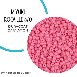 DURACOAT CARNATION Opaque Dyed 8/0 Miyuki Rocaille Beads | Seed Beads | Rocaille Round | Round Beads | RR8-4467